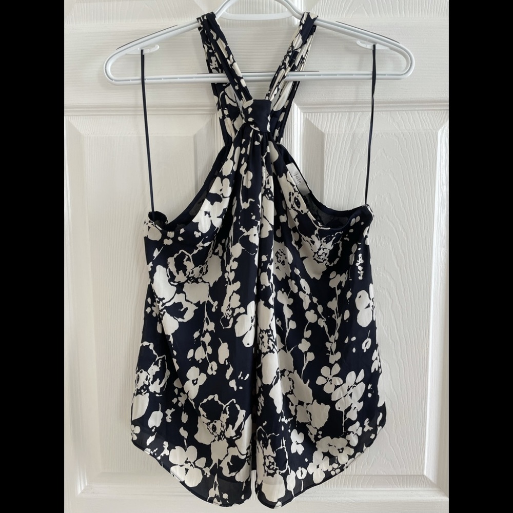 JOIE Blue Ertha Halter Neck Blouse Top Sz S